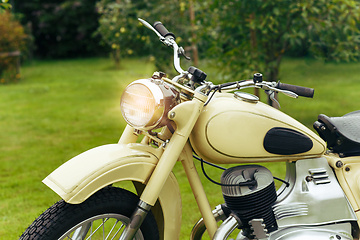 Image showing beautiful retro vintage motorbike