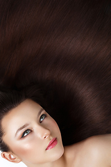 Image showing girl with beautiful long hair