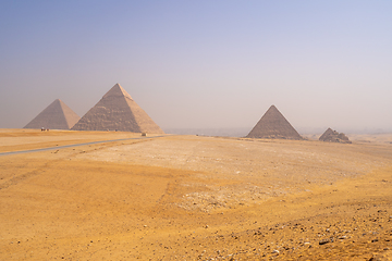 Image showing Pyramids of Giza near Cairo Egypt