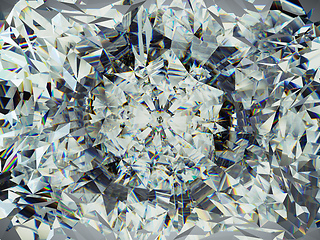 Image showing diamond structure extreme closeup and kaleidoscope