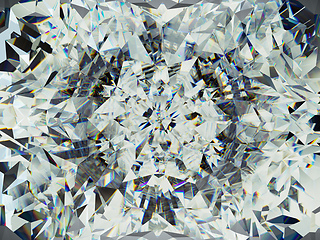 Image showing gemstone structure extreme closeup and kaleidoscope