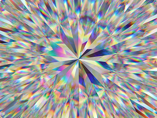 Image showing diamond structure extreme closeup and kaleidoscope