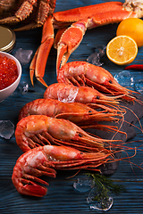 Image showing Set of fresh seafood