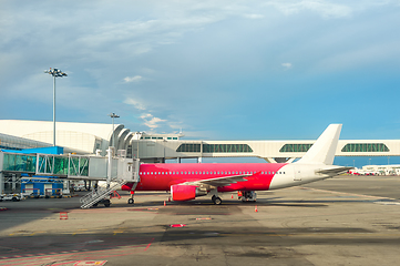 Image showing Airplane gangway, Kuala Lumpur airport