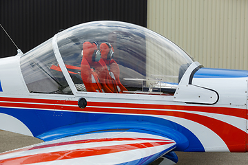 Image showing small plane standing in shed