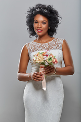 Image showing beautiful dark skin bride