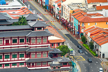 Image showing Cityscape of Singapore Chinatown district 