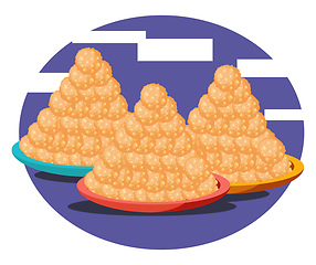 Image showing Laddoo Plates vector color illustration.