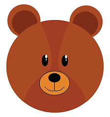 Image showing Simple cartoon bear vector illustration on white background