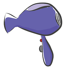 Image showing Purple hair dryer vector or color illustration