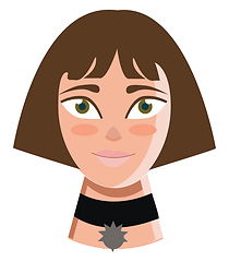 Image showing Clipart of famous comic character of a girl with a superpower ve