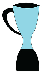 Image showing A blender with blue jug vector or color illustration