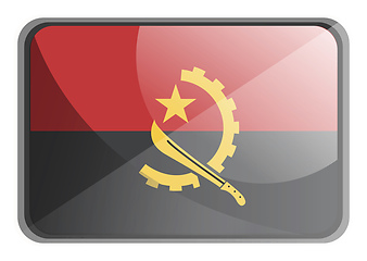 Image showing Vector illustration of Angola flag on white background.