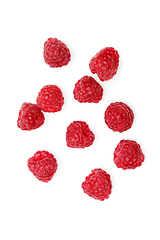 Image showing raspberry berries isolated on white