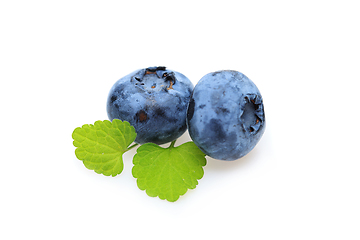 Image showing blueberry berries isolated on white background