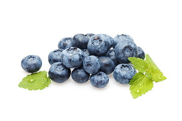 Image showing blueberry berries isolated on white background
