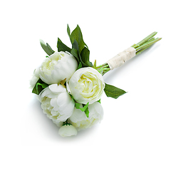Image showing peony flowers isolated on white