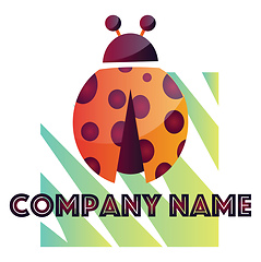 Image showing Ladybug modern logo vector design on a white background