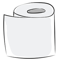 Image showing Tissue paper bundle/Toilet paper bundle vector or color illustra