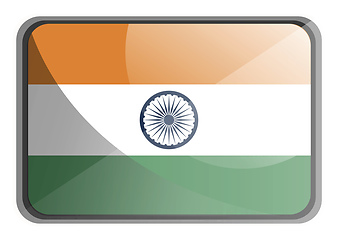 Image showing Vector illustration of India flag on white background.