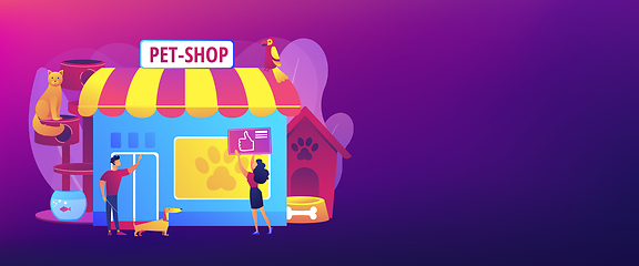 Image showing Animals shop concept banner header