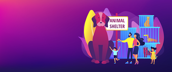 Image showing Animal shelter concept banner header