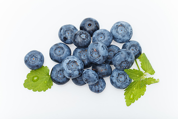 Image showing blueberry berries isolated on white background