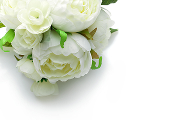 Image showing peony flowers isolated on white