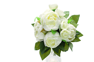 Image showing peony flowers isolated on white