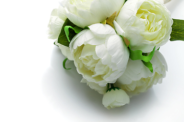 Image showing peony flowers isolated on white