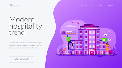 Image showing Lifestyle hotel landing page template