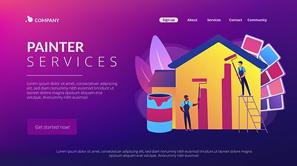 Image showing Painter services concept landing page