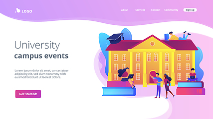 Image showing College campus concept landing page