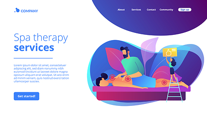 Image showing Professional massage therapy concept landing page