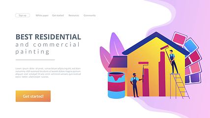 Image showing Painter services concept landing page