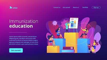 Image showing Immunization education concept landing page.