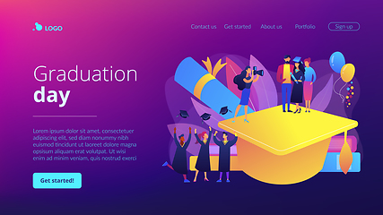 Image showing Graduation concept landing page