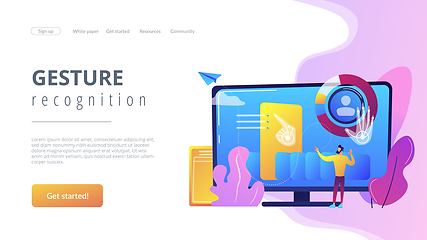 Image showing Gesture recognition concept landing page.