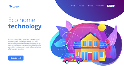 Image showing Eco house concept landing page.