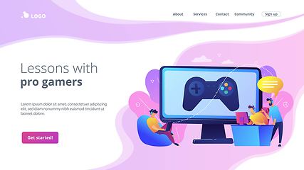 Image showing Esports coaching concept landing page