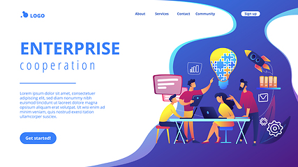 Image showing Collaboration concept landing page.
