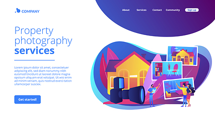 Image showing Real estate photography concept landing page