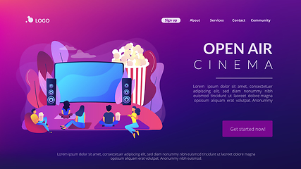 Image showing ?pen air cinema concept landing page