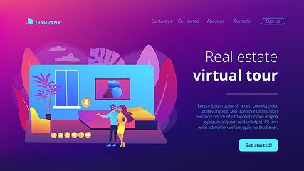 Image showing Real estate virtual tour concept landing page