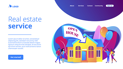 Image showing Open house concept landing page.