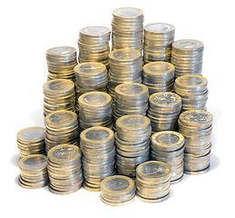 Image showing lots of euro coins