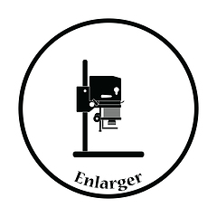 Image showing Icon of photo enlarger