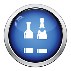 Image showing Wine and champagne bottles icon