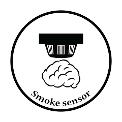 Image showing Smoke sensor icon