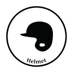 Image showing Baseball helmet icon